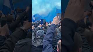 Everton fans welcoming team coach [upl. by Newby271]