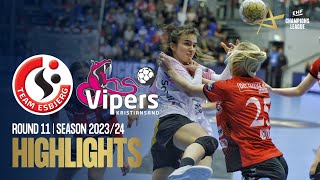 Vipers Kristiansand vs Team Esbjerg  Round 4  EHF Champions League Women 202324 [upl. by Dnob813]