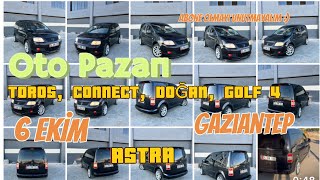 OTO PAZARI FİYATLARI 6 EKİM TOROS CONNECT COURİER DOĞAN GOLF 4 ASTRA J [upl. by Alahsal]