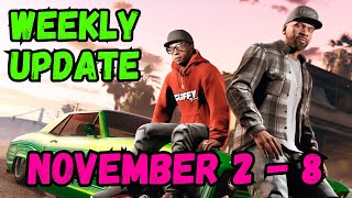 Weekly Update November 2  8 in GTA 5 Online 2X amp RP Discounts Removed Cars amp More [upl. by Eloci927]