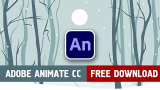 How to Create Winter Forest in Adobe Animate CC FREE Download [upl. by Hnamik99]