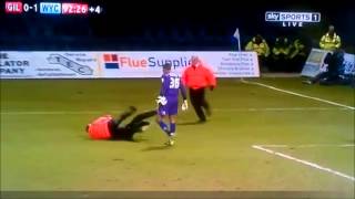 Wycombe Wanderers Goalkeeper Attacked by a Fan [upl. by Rafaelof]