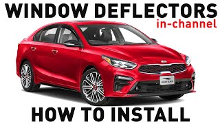 How to install Shatterproof InChannel Window Deflectors for Kia Forte 20192023 [upl. by Brenton38]