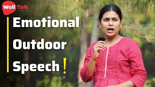 Emotional outdoor Speech  Women Empowerment speech  Outdoor Trainingwelltalkinstitute3465 [upl. by Gavan]