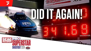 341 MPH Bob Tasca III Shatters Own Record At PRO Superstar Shootout [upl. by Euqnomod]