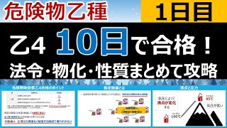 【10日で合格】1 危険物乙4を10日で合格！1日目 初心者・文系の方歓迎。危険物の種類法令、物質の三態物化、危険物の性質性質 編 [upl. by Lori304]