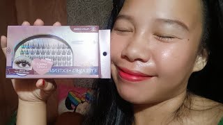 UNBOXING AND REVIEW MLEN DIARY EYELASHES EXTENSION  DIY EYELASHES [upl. by Hairehcaz]