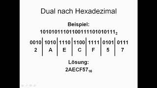 Guido Gerst Zahlensysteme umrechnen Dual und Hexadezimal [upl. by Ailegave]