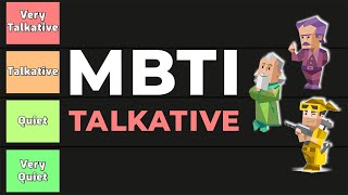 MBTI 16 Personalities  Talkativeness  Ranking [upl. by Roxanne]