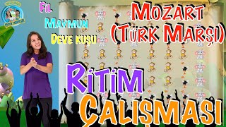 Deve kuşu  Fil  Maymun Ritim Çalışması MozartTürk Marşı [upl. by Uni202]