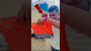 KITE FLYING USING RAKHI धागा 😍 shorts pkcrazyexperiments [upl. by Hsiekal]