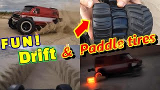 I played with Kyosho Mad Van with two types of paddle tires and drift tires USA1 will also come out [upl. by Eilah208]