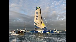 Arrivée de François Gabart et du Trimaran MACIF à Brest [upl. by Aivonas]