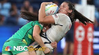 HSBC World Rugby Womens Sevens USA holds off Ireland for bronze  NBC Sports [upl. by Aicen]