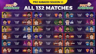 Pro Kabaddi  PKL 11 Schedule  Pro Kabaddi 2024 All Matches  PKL Season 11 Full Schedule [upl. by Idna]