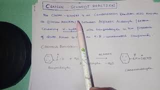 Claisen Schmidt reaction organic chemistry claisen reaction [upl. by Frech51]