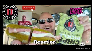 Reaction to Jimmy Johns NEW Vito Picklewich amp Pickle Chips Its a sandwich on a pickle brickeats [upl. by Araem46]