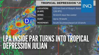 LPA inside PAR turns into Tropical Depression Julian [upl. by Anoniw183]