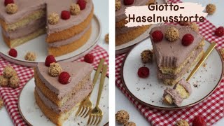 Giotto Haselnusstorte mit Erdbeeren oder Himbeeren  einfache HaselnussSchokotorte Findikli Pasta [upl. by Forlini946]