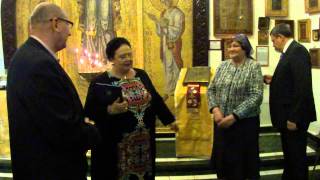 Russian Grand Duchess Maria Vladimirovna visits the German Cathedral in Kaliningrad Russia [upl. by Timotheus]