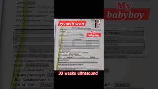 baby boy growth scan 33wks ultrasound report placenta previa grade 1pregnancy [upl. by Allak]