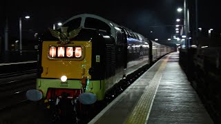 Deltic D9000 roars towards London 261123 [upl. by Ydoow197]