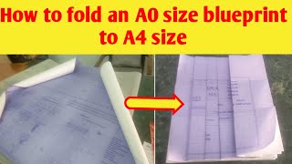 How to fold an A0 Size drawing to A4 size  Basic Civil Engineering Tips  CG360° [upl. by Aicertap]