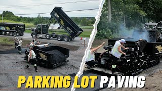 PAVING with the CREW  5500 SQFT ASPHALT PARKING LOT [upl. by An275]