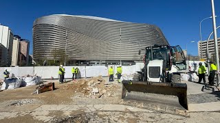 Obras interior estadio Santiago Bernabéu hoy remodelación 12 Marzo 2024 [upl. by Navillus]