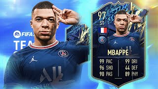 FIFA 22 KYLIAN MBAPPE 97 TOTS PLAYER REVIEW I FIFA 22 ULTIMATE TEAM [upl. by Natalya]