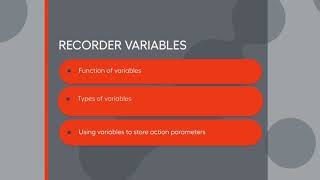 Recorder variables in WorkFusion RPA Express [upl. by Zzabahs385]