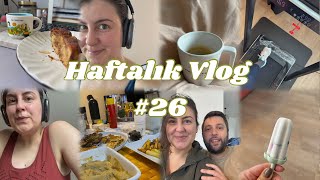 Haftalık Vlog 26  Seyahat sonrası dolaptanevarsa yemeklerDev Market AlışverişiEvyapımı dondurma [upl. by Basilius]