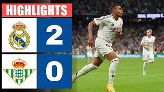 🔴 Resumen  Real Madrid vs Real Betis 2  0  HIGHLIGHTS  LaLiga 202425 [upl. by Aan582]