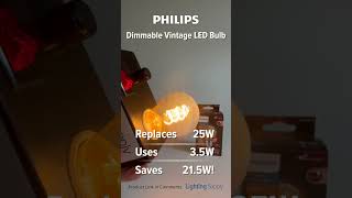 Philips Vintage LED Bulb PHILIPS929002987203 youtubeshorts ledlights Philips [upl. by Natsirc]