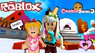 Goldie Meets Cookie Swirl C in Roblox Super Sweet Adventure [upl. by Aisinoid]