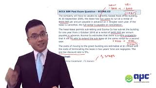 ACCA SBR Onerous Contract IAS 37 Past exam question Ecoma [upl. by Pollie]