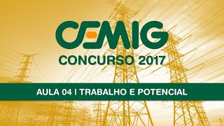 CONCURSO CEMIG 2017  Aula 04  Trabalho e Potencial Elétrico [upl. by Worthington]