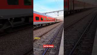 Train feel dis sound  train speed test  😱😱 growth train shortviral shorts [upl. by Maloy]