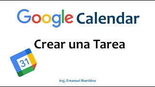 ¿Cómo crear una Tarea en el Calendario de Google [upl. by Lorn]