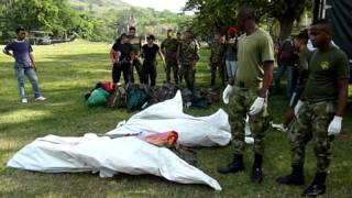 Ocho guerrilleros muertos en ataque del Ejército colombiano [upl. by Klapp]