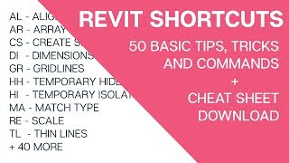 Revit Shortcuts 50 Basic Tools and Commands [upl. by Onitsuaf830]