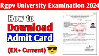 Rgpv admit card kaise nikale 2024 😎 How to download Rgpv Admit card [upl. by Hubing]