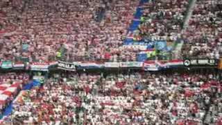 EURO 2008 Croatia 21 Germany Klagenfurt Hrvatska himna [upl. by Ettezil493]