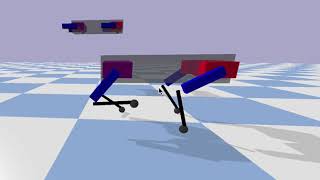 simplest stalking quadruped gait Vision 60 PyBullet [upl. by Yojal]