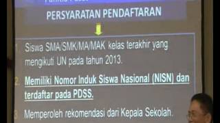 Sosialisasi SNMPTN 2013 Universitas Gadjah Mada part 1 [upl. by Eido]