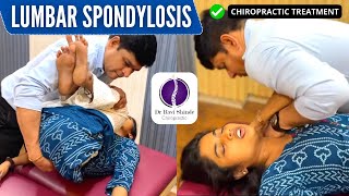 How is LUMBAR SPONDYLOSIS treated with 100 RELIEF Lower Back Pain  Chiropractic  Dr Ravi [upl. by Drandell]