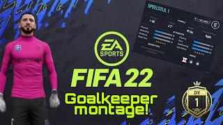 Fifa 22 Pro Clubs  First MontageHighLights Video  Best Goalkeeper Build  Rank and Dropin Matches [upl. by Annadroj382]