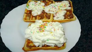 GOFRES O WAFFLES CASEROS  RECETA FÁCIL Y RÁPIDA [upl. by Rubia]