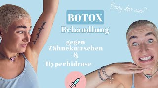 Botox Behandlung gegen Zähneknirschen und übermäßiges Schwitzen Hyperhidrose  hilft das WIRKLICH [upl. by Yliak]