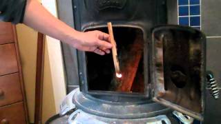 How to build a fire in a potbelly woodstove [upl. by Azalea]